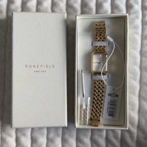 Rosefield Octagon Gold Watch with Box and Links